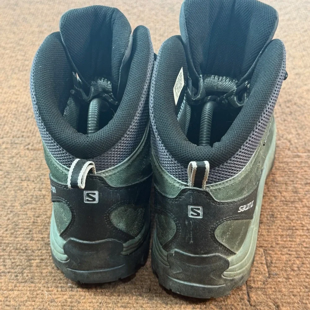 Salomon X Ultra Mid Hiking Boots Mens 11.5 Green Black 390409 Contagrip Trekking